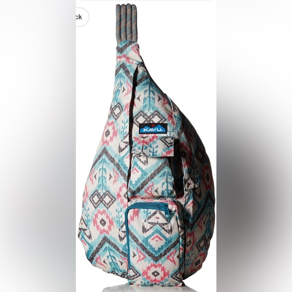 KAVU Original Rope Sling Pack with Adjustable Rope Shoulder Strap, Island Ikat